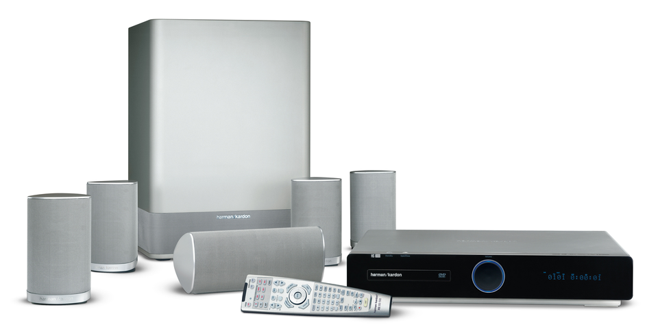 HS 300 - Black - Audio/Video Receiver with built-in DVD player & HKTS 11 (35 watts x 5) - Hero